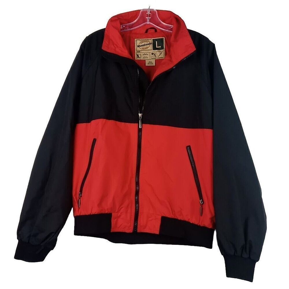 WearGuard Men Sz  L Wind Breaker Jacket Storm Proof Tear Resistant Style 340 VTG
